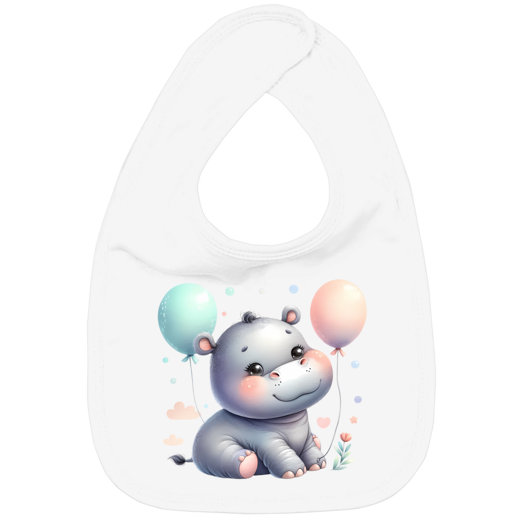 Baby Bio Lätzchen - Hippo mit Ballon
