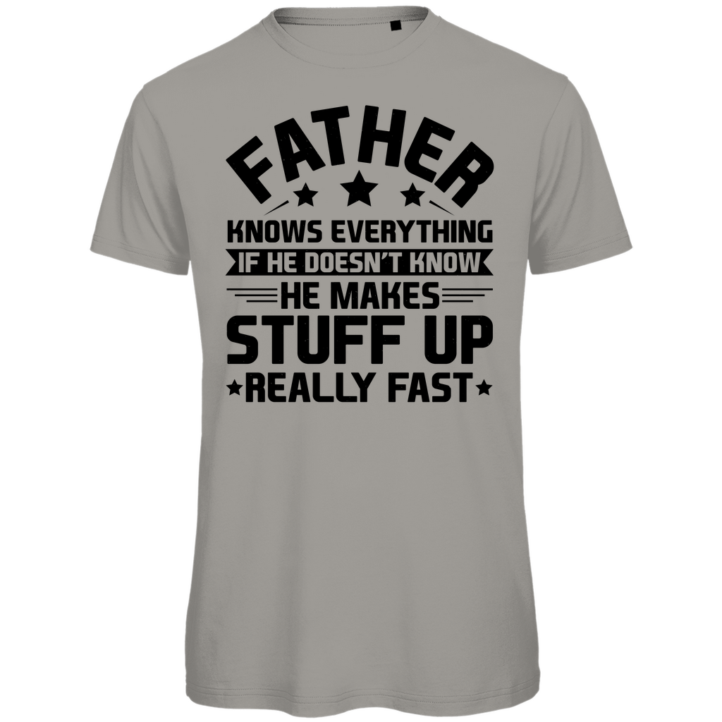 Herren Premium Bio T-Shirt Papa weiß alles - bunt