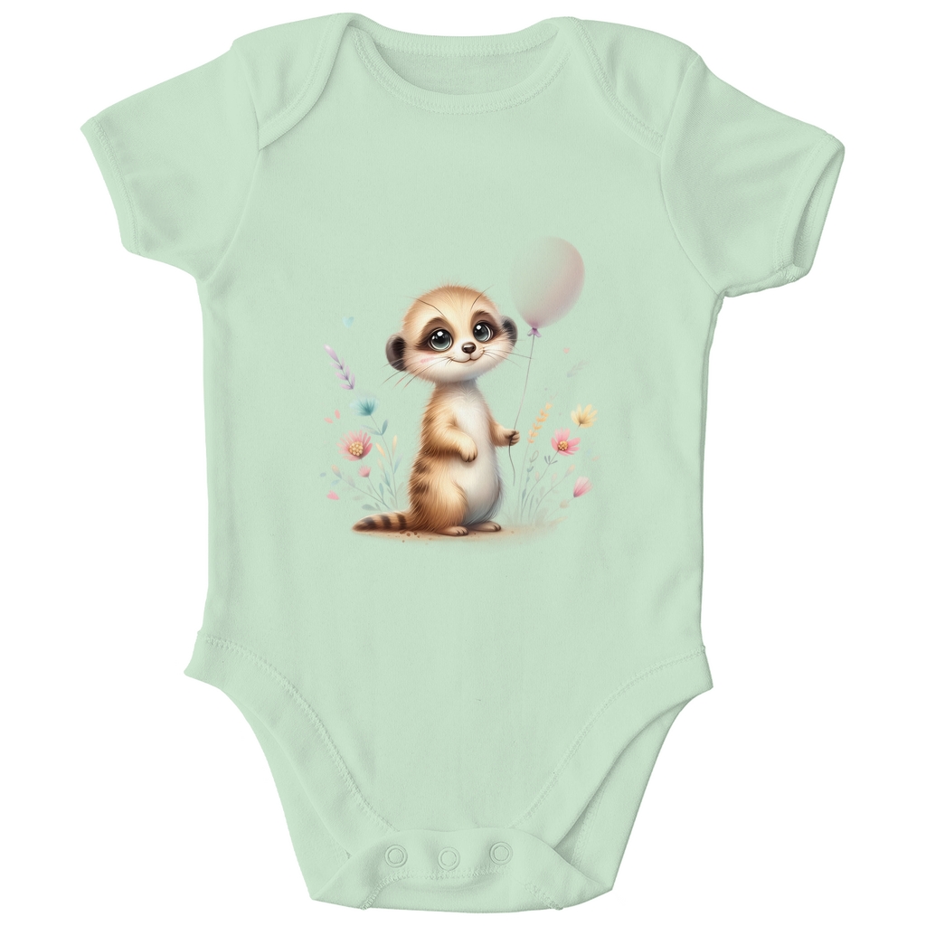Baby Bio Body - Erdmännchen mit Blumen