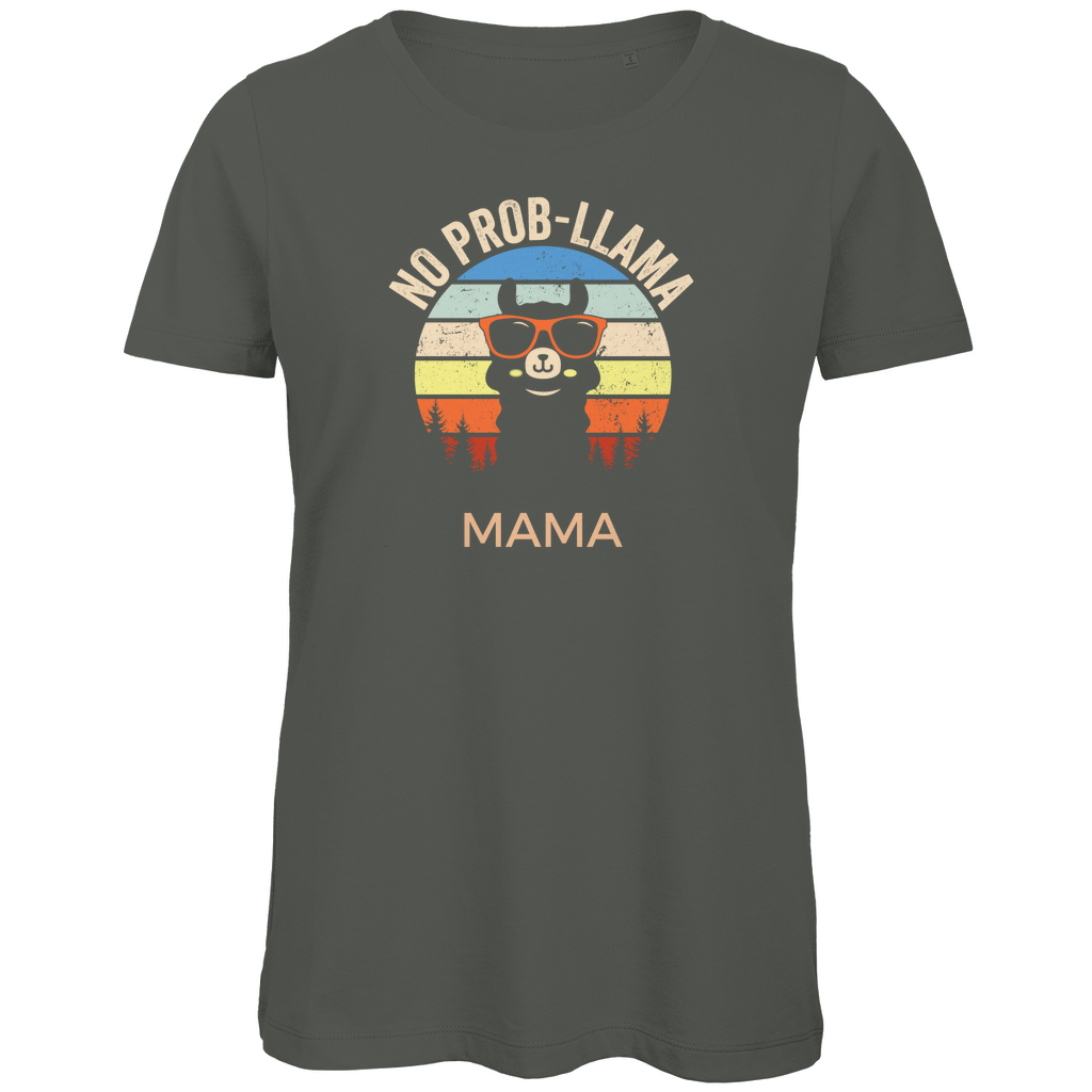 Damen Premium Bio T-Shirt No Prob-Lama MAMA