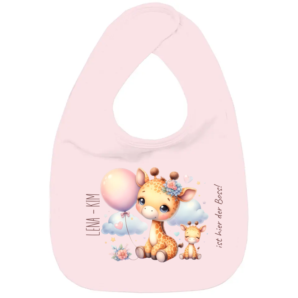Baby Bio Lätzchen - Giraffe mit Ballon