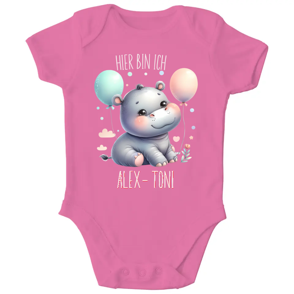 Baby Bio Body - Hippo mit Ballon