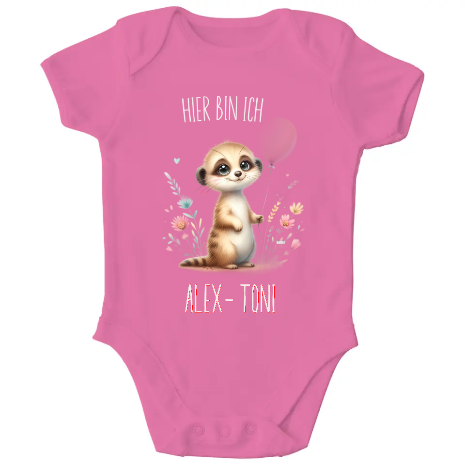 Baby Bio Body - Erdmännchen mit Blumen
