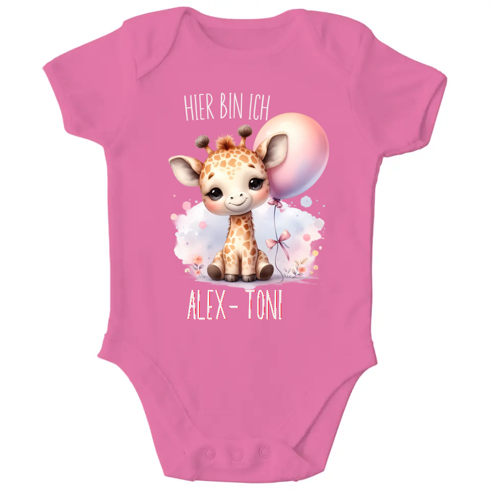Baby Bio Body - Giraffenbaby mit Ballon