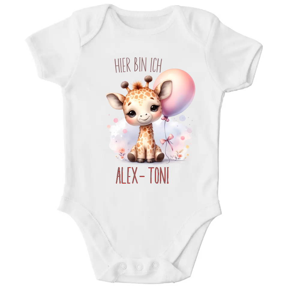 Baby Bio Body - Giraffenbaby mit Ballon