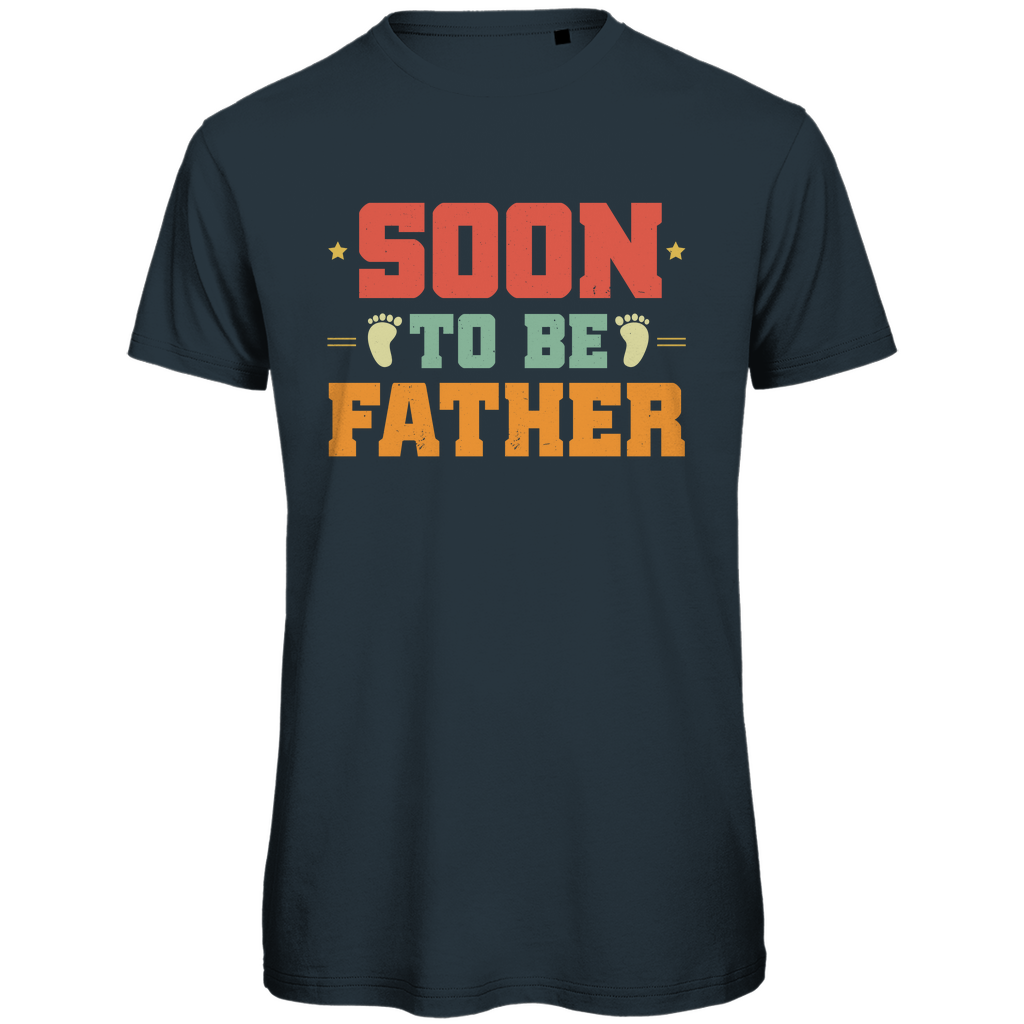 Herren Premium Bio T-Shirt Bald Papa - schwarz