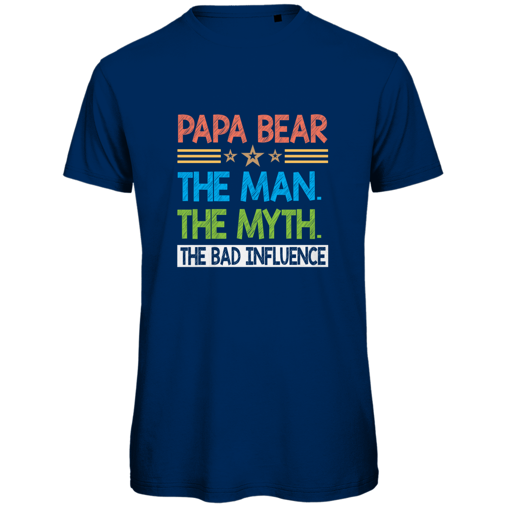 Herren Premium Bio T-Shirt Papa Bär- der Mann