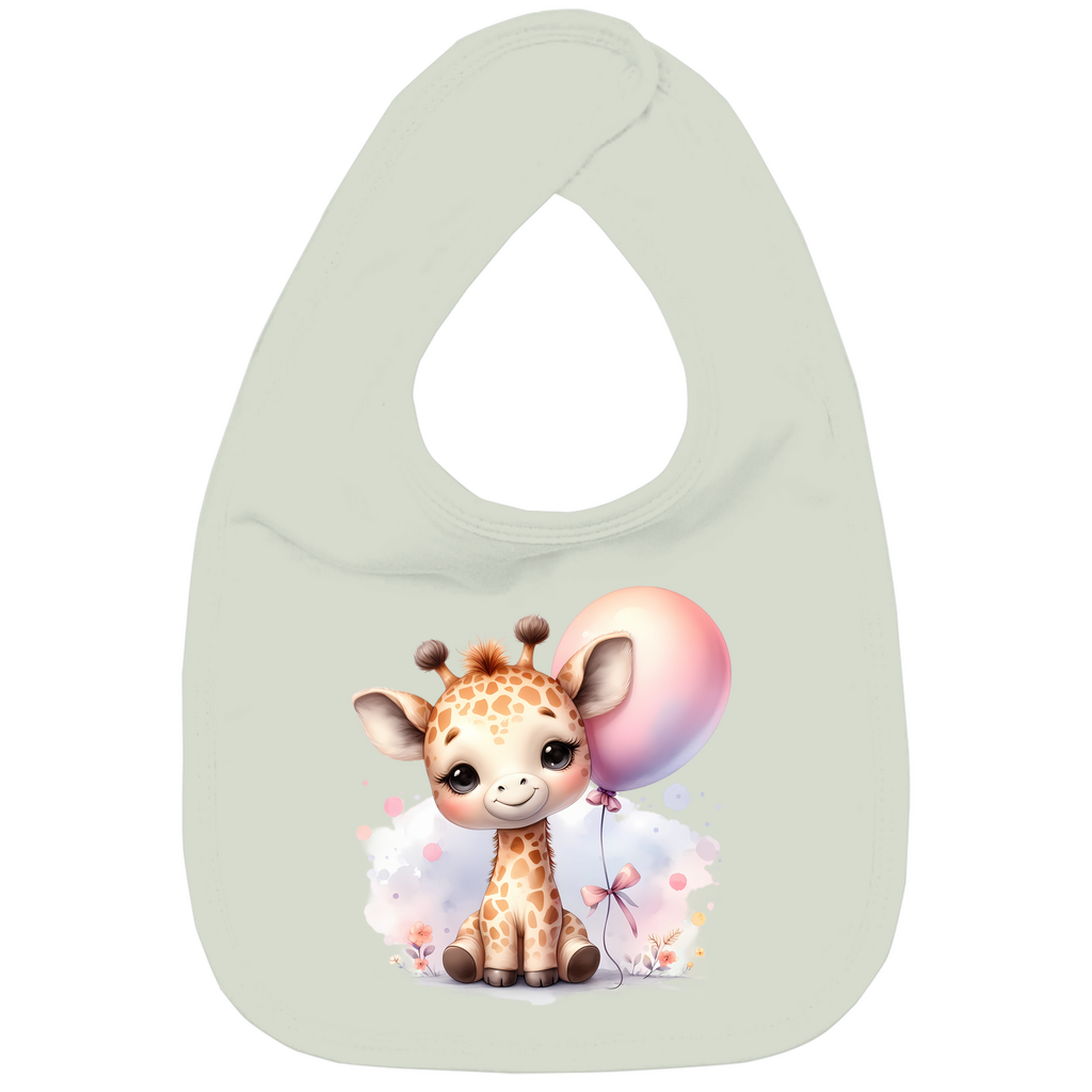 Baby Bio Lätzchen - Giraffenbaby mit Ballon