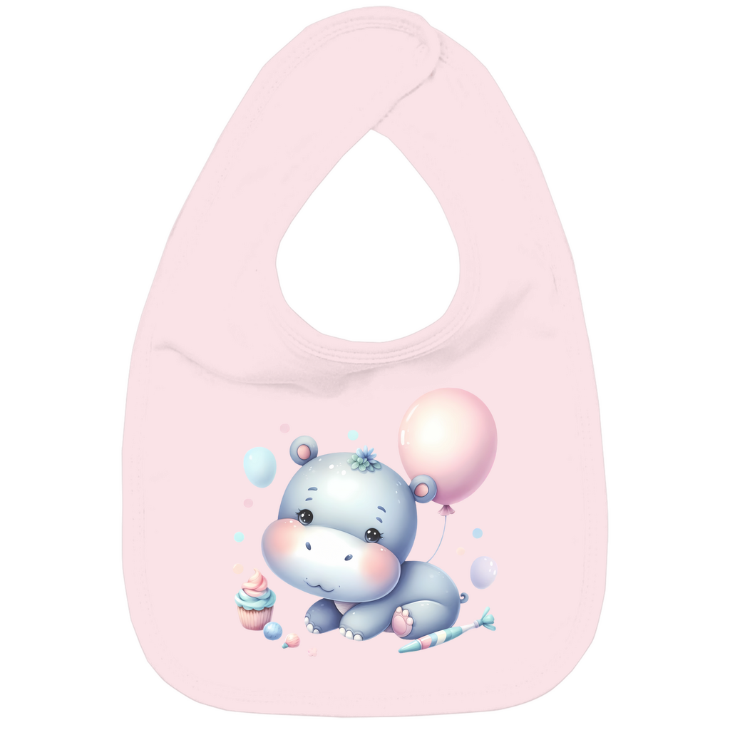 Baby Bio Lätzchen - Hippo mit Cupcake