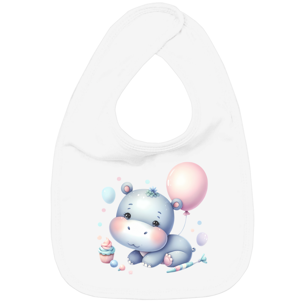 Baby Bio Lätzchen - Hippo mit Cupcake