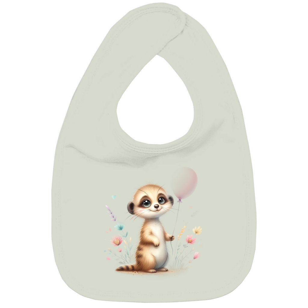 Baby Bio Lätzchen - Erdmännchen mit Blumen