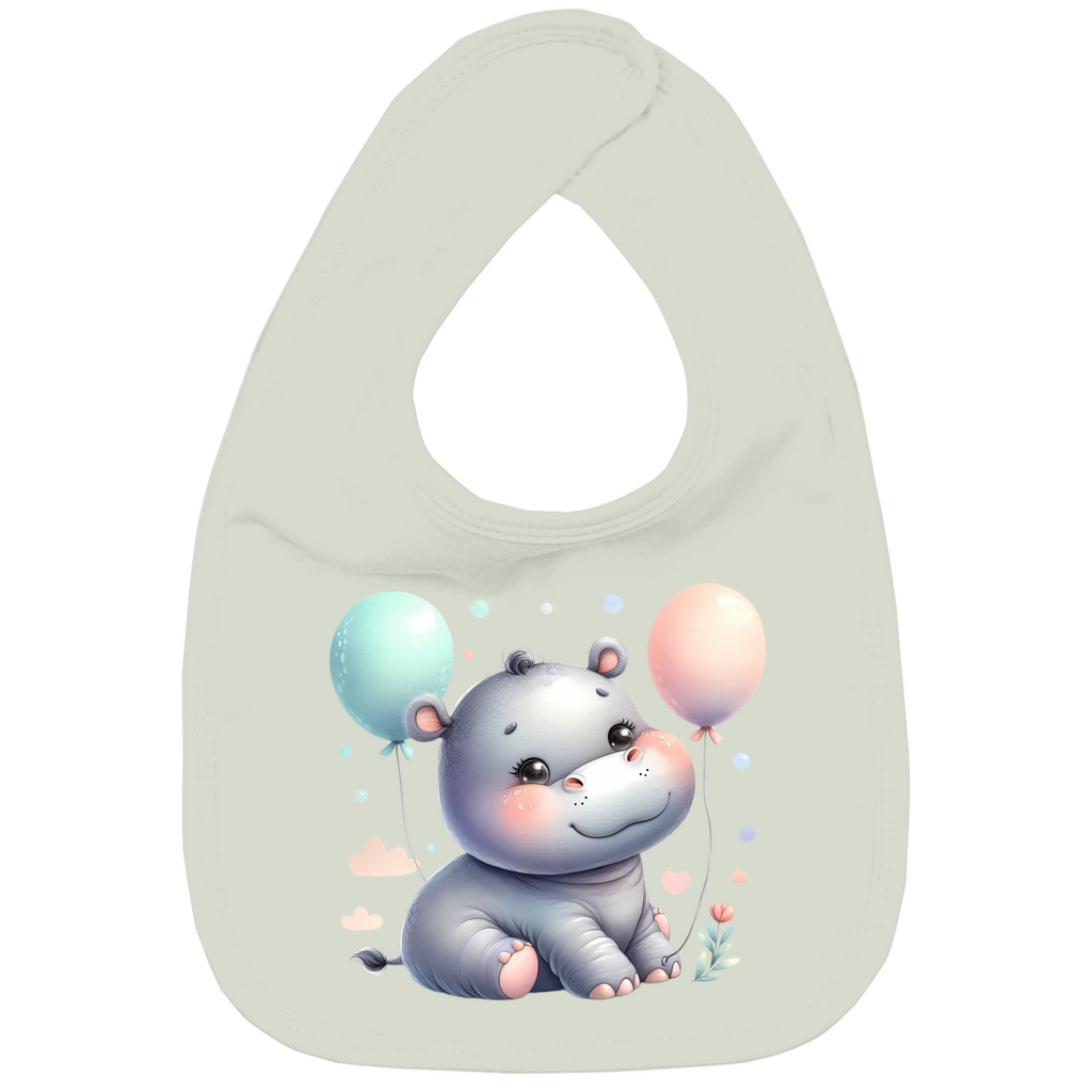 Baby Bio Lätzchen - Hippo mit Ballon
