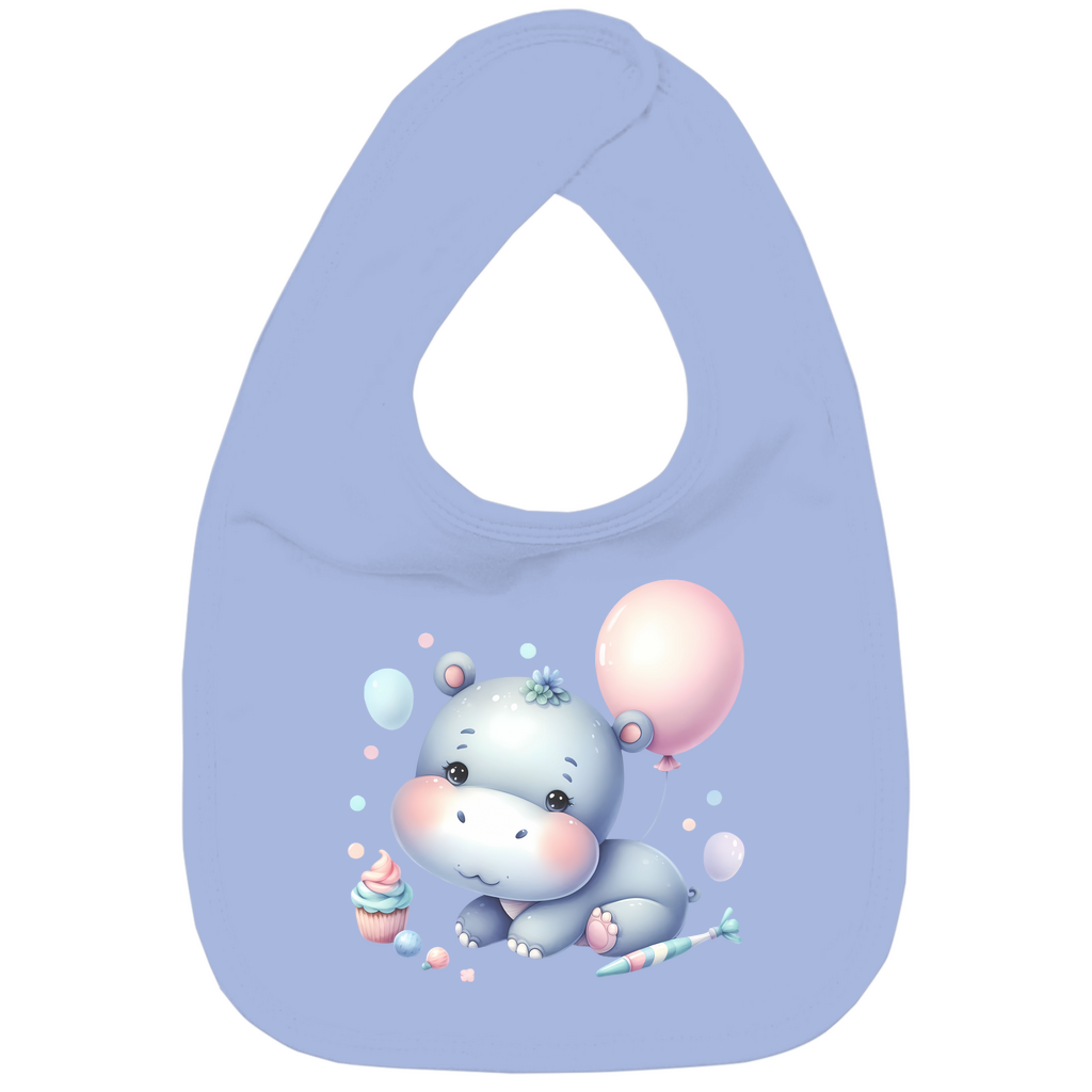 Baby Bio Lätzchen - Hippo mit Cupcake