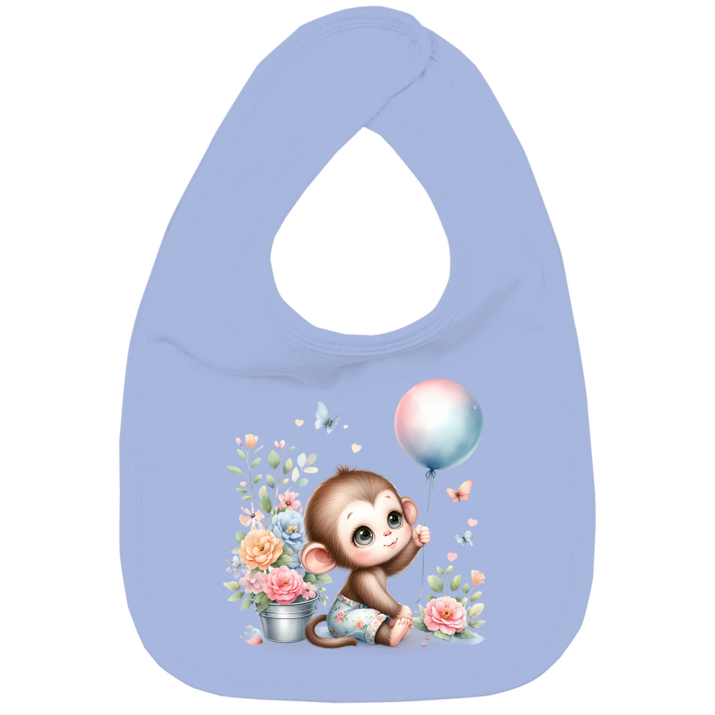 Baby Bio Lätzchen - Äffchen mit Blumen