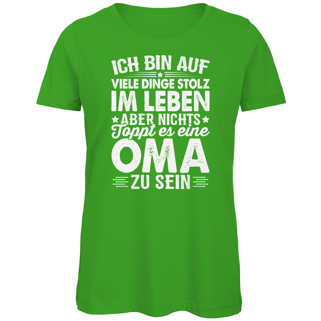 Damen Premium Bio T-Shirt Stolz eine Oma zu sein