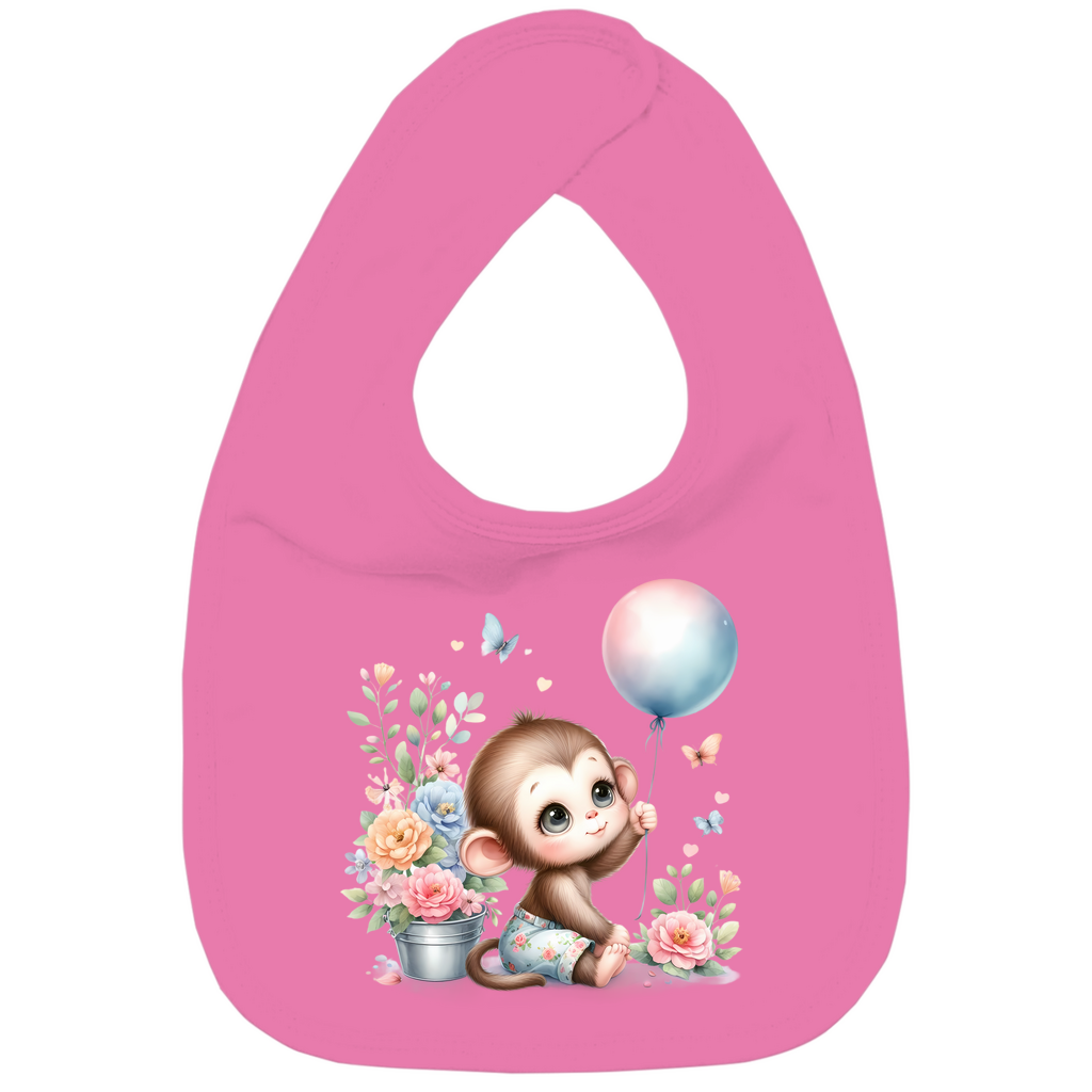 Baby Bio Lätzchen - Äffchen mit Blumen
