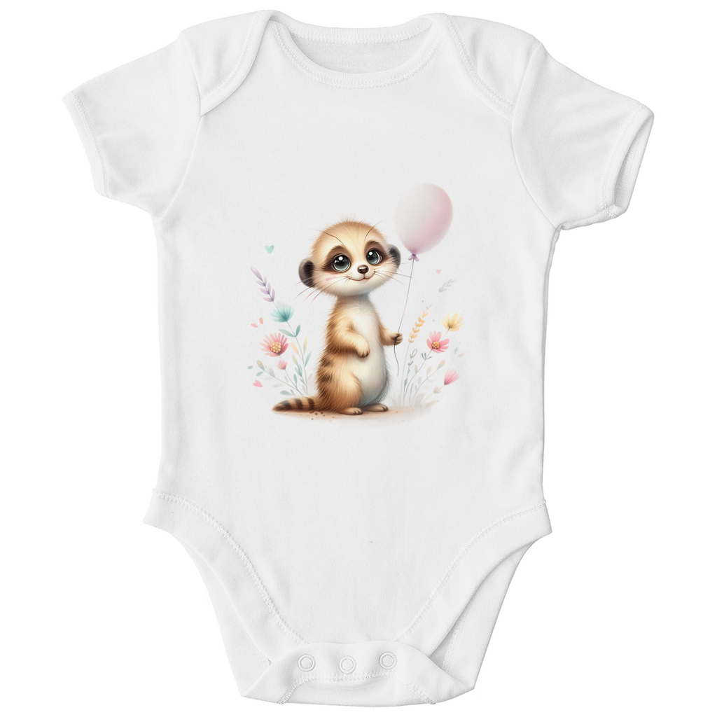 Baby Bio Body - Erdmännchen mit Blumen