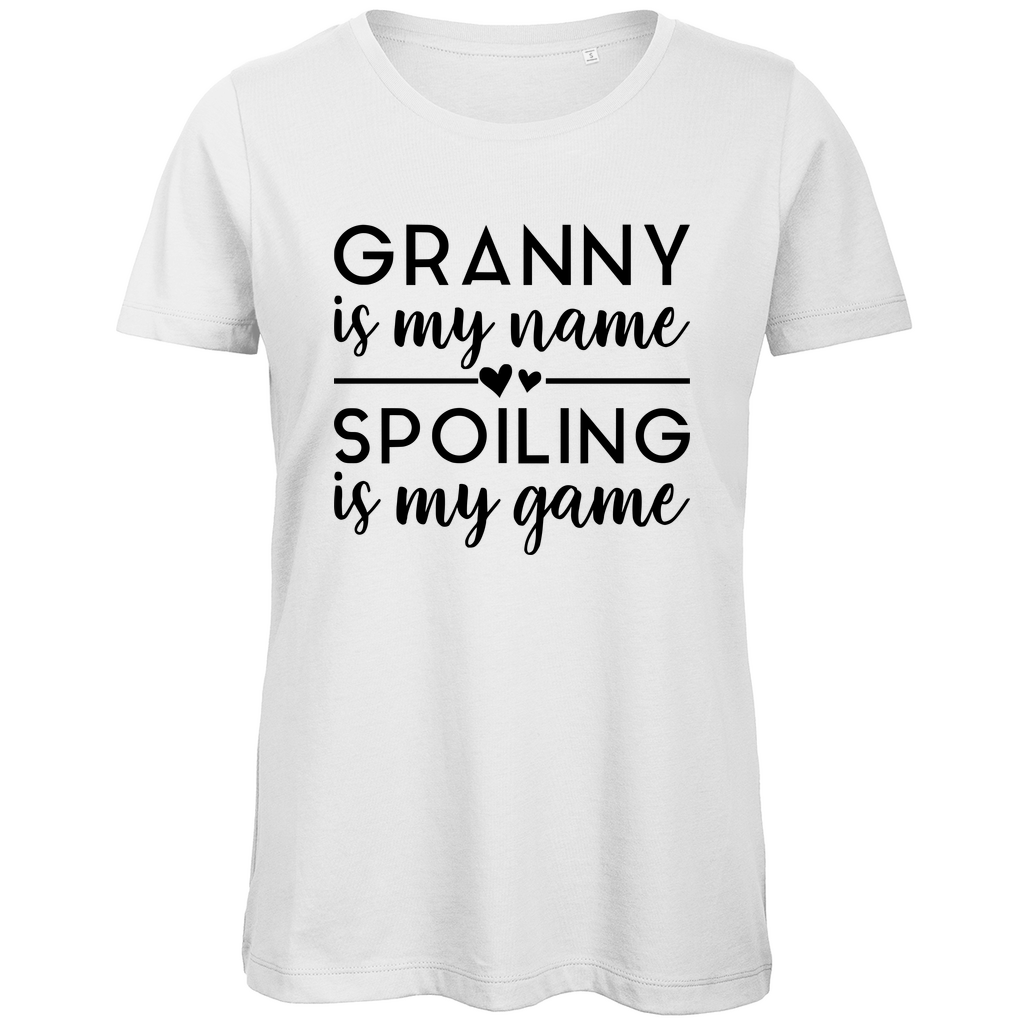 Damen Premium Bio T-Shirt Oma spoilert