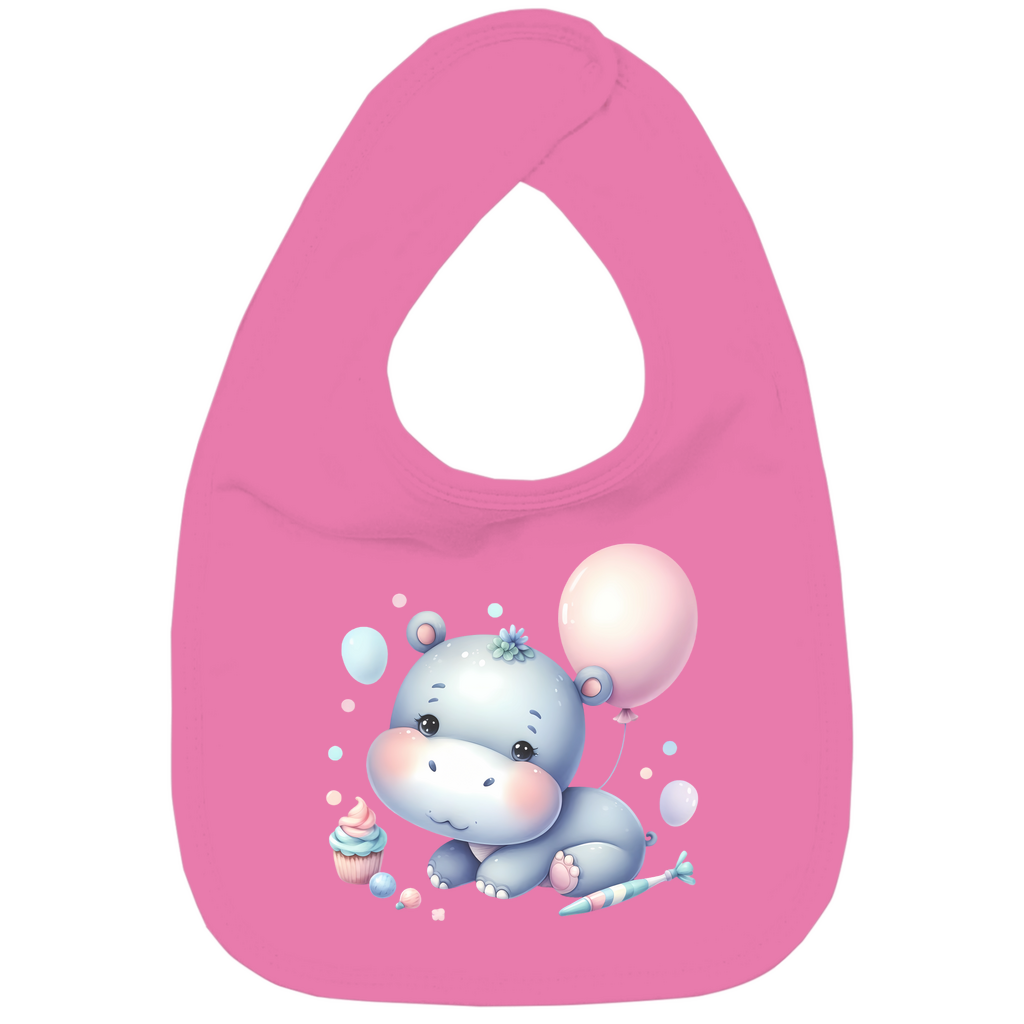 Baby Bio Lätzchen - Hippo mit Cupcake
