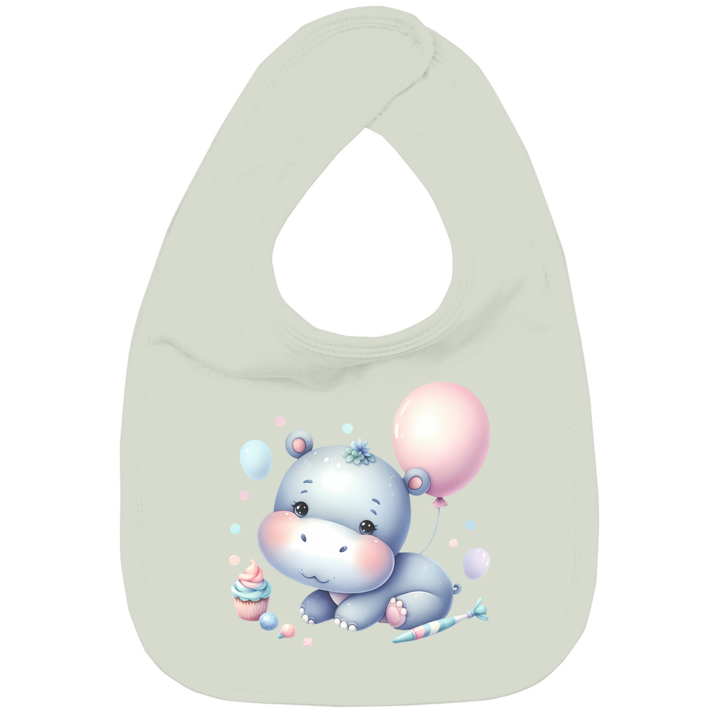 Baby Bio Lätzchen - Hippo mit Cupcake