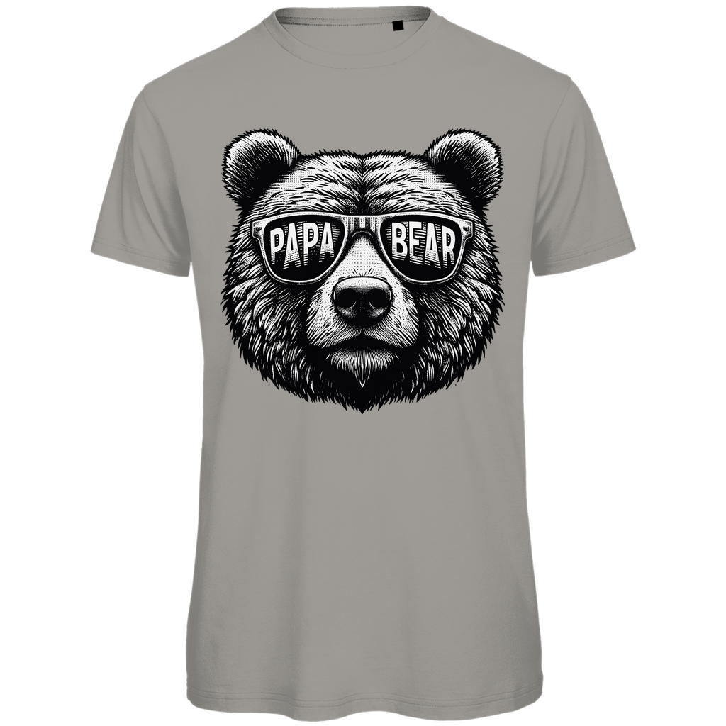 Herren Premium Bio T-Shirt Papa Bär - Brille