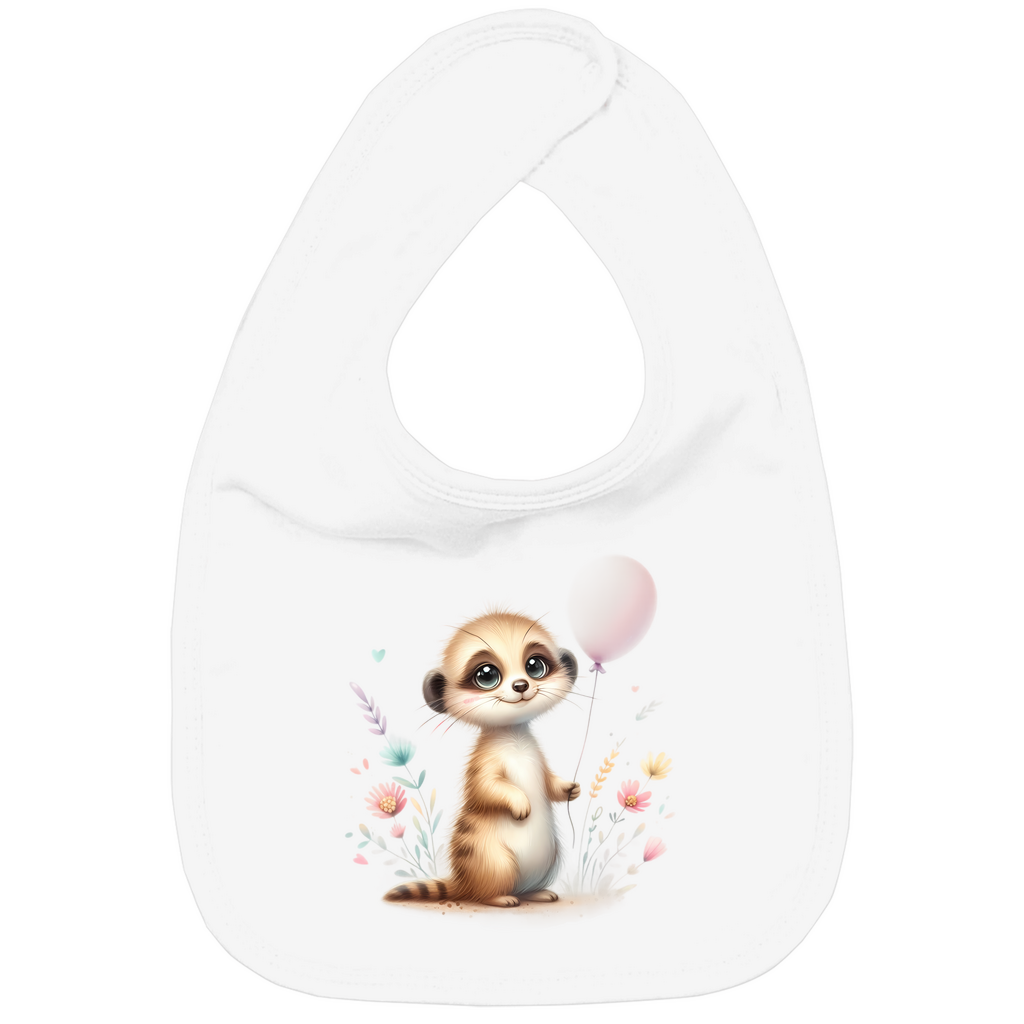 Baby Bio Lätzchen - Erdmännchen mit Blumen