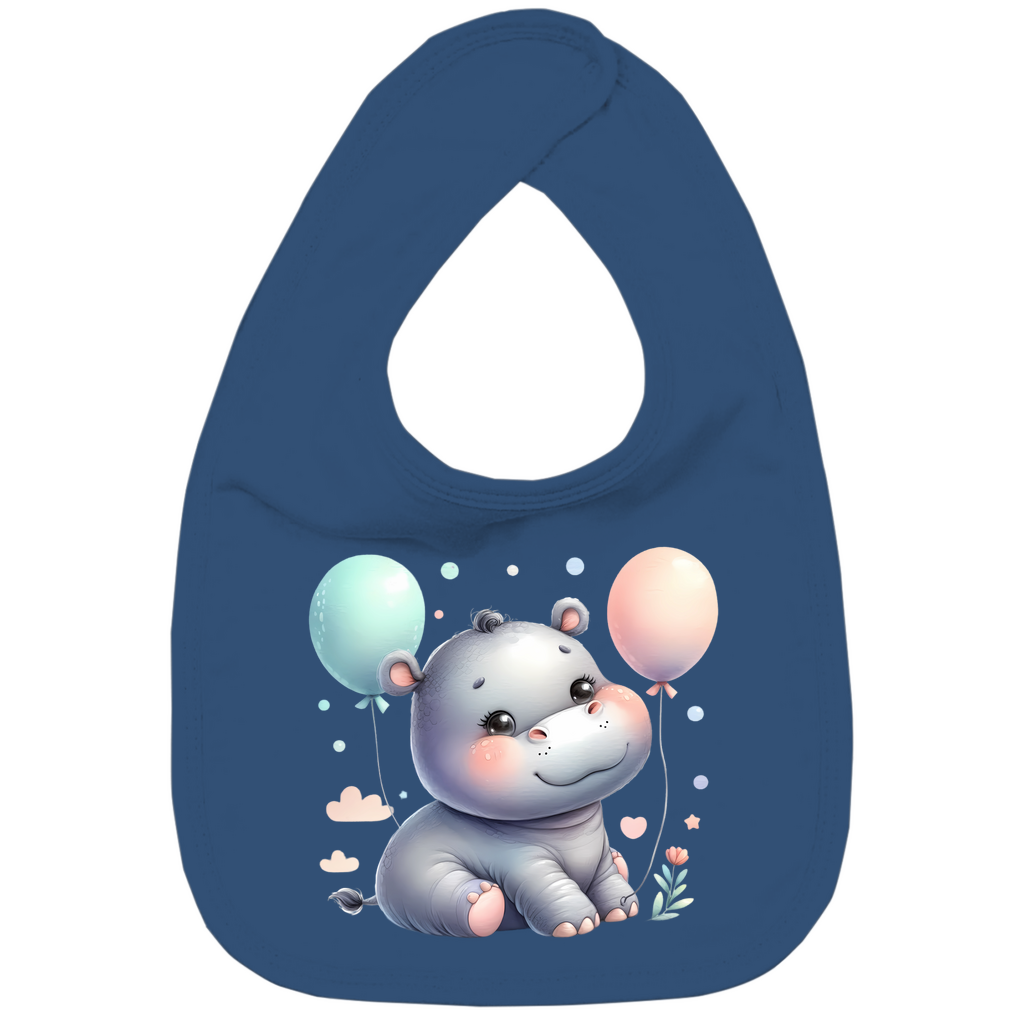 Baby Bio Lätzchen - Hippo mit Ballon