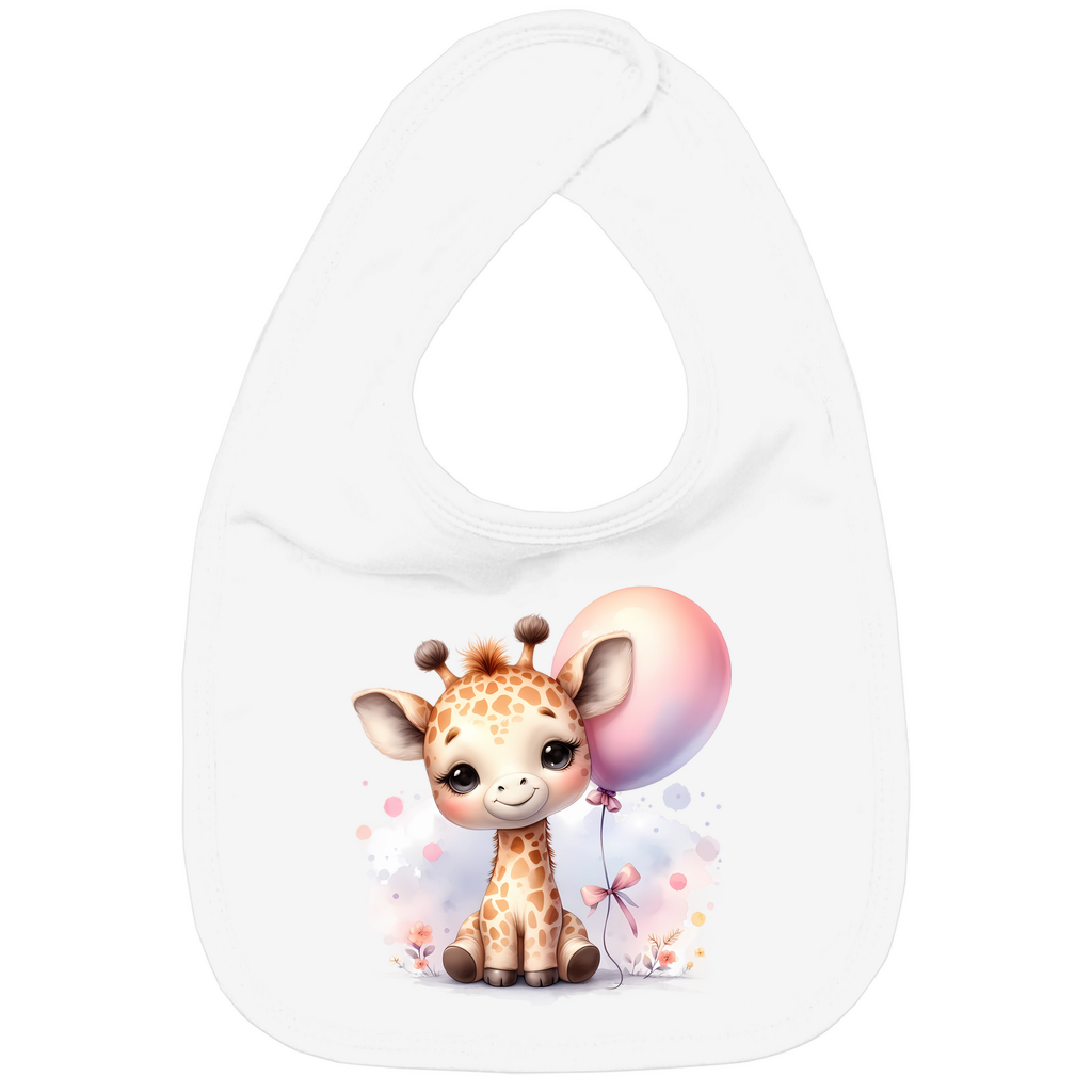 Baby Bio Lätzchen - Giraffenbaby mit Ballon