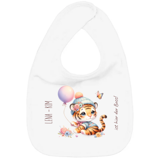 Baby Bio Lätzchen - Kätzchen mit Mütze