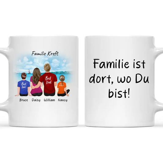Tasse - Familie max 3 Kinder - personalisierbar