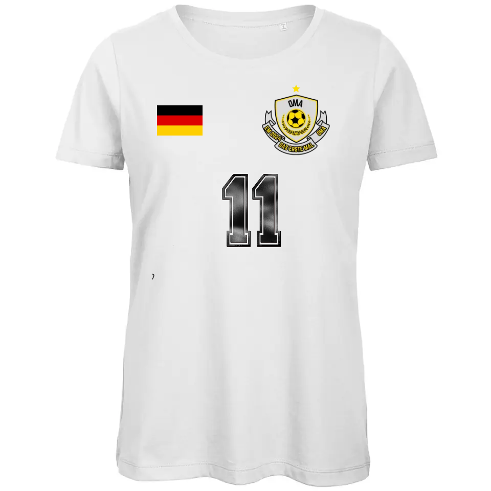 Damen Premium Bio T-Shirt - Das erste Mal EM als .. Mama, Oma