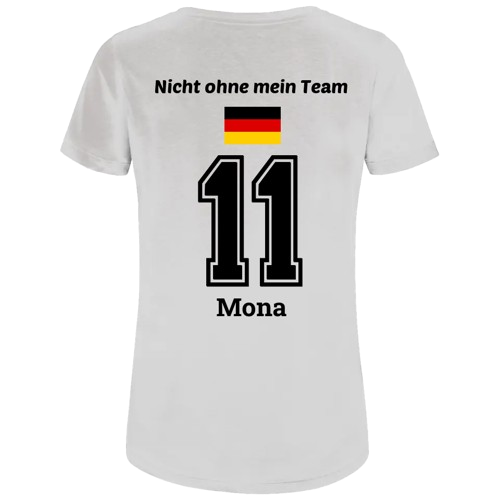 Damen Premium Bio T-Shirt - Das erste Mal EM als .. Mama, Oma