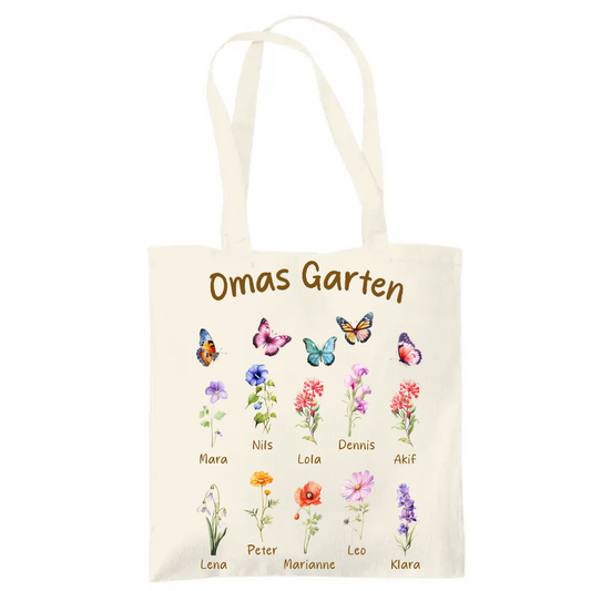 Blumengarten bis zu 10 Blumen - personalisierbar mit max 10 Namen