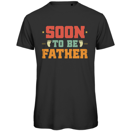 Herren Premium Bio T-Shirt Bald Papa - schwarz