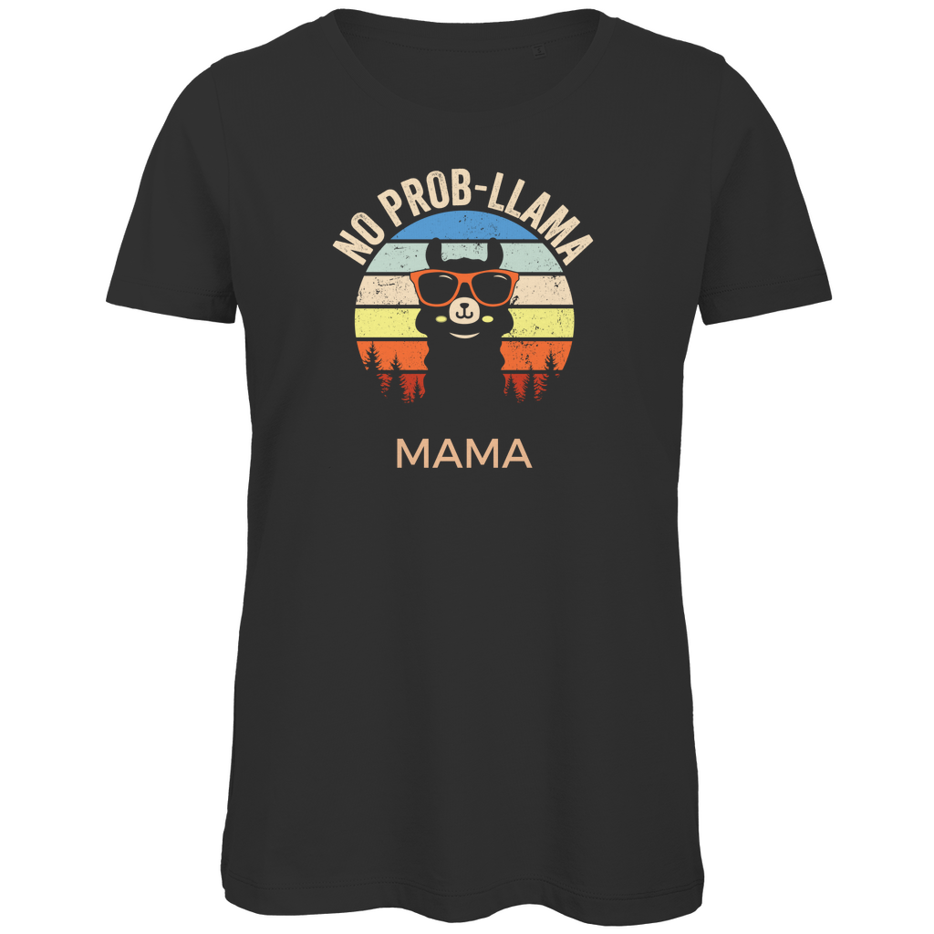 Damen Premium Bio T-Shirt No Prob-Lama MAMA