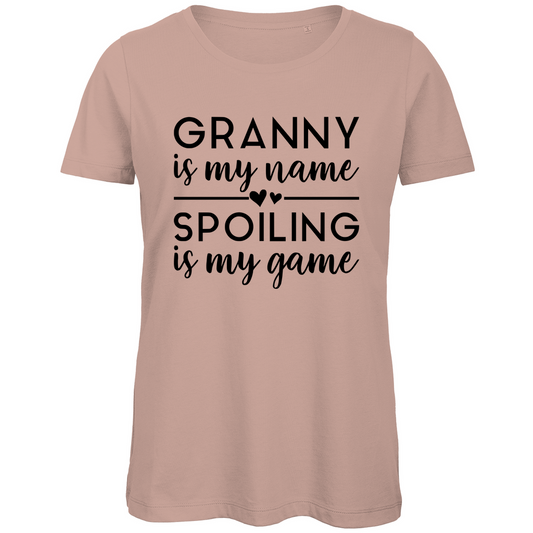 Damen Premium Bio T-Shirt Oma spoilert