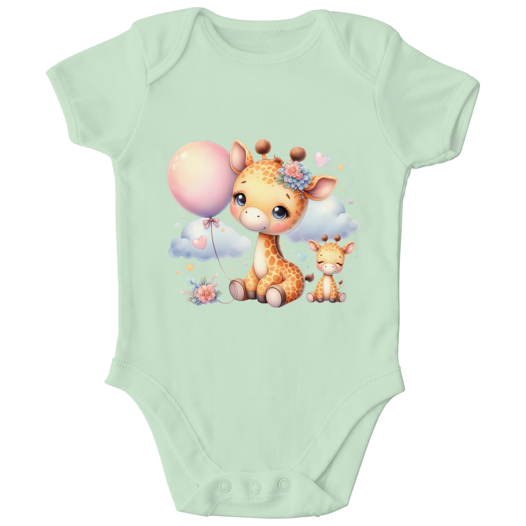 Baby Bio Body - Giraffe mit Ballon