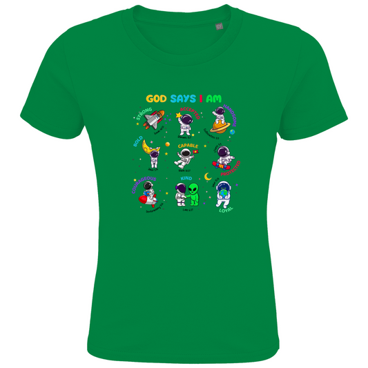 Kids Premium Bio T-Shirt Gott sagt, ich bin ...