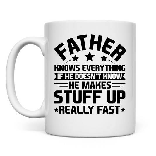 Tasse Papa weiß alles - bunt
